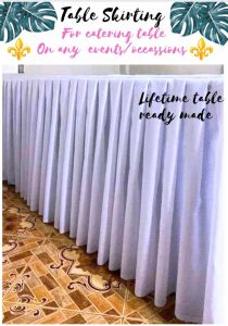 Table Skirting Ready Made Skirt for Caterring( Us Katrina )4ft/6ft Lifetime Table