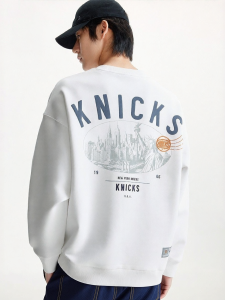 Jack Jones | NBA Co-branded Embroidered Loose Round Neck Sweatshirt