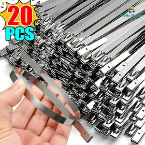 20 cái vòng khóa quấn ống xả 304 dây xiết bằng inox chịu lực cao buộc tự khóa vòng xếp kim loại đa năng
