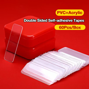 MaxPlus Transparent Removable Double Sided Self-adhesive Tapes For Balloons 60Pcs