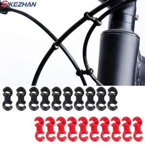 10pcs/set Bike Cross Line Clips Mountain Road Bicycle Brake Gear Cable S Style Clips Cycling Replacement Parts