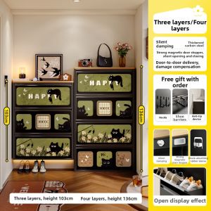 MEISD | Slender Vintage Style Entryway Shoe Cabinet