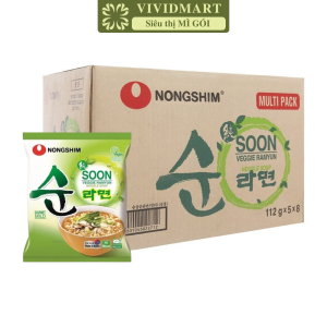 [THÙNG 40 GÓI] - NONGSHIM - Mì chay Nongshim Soon Veggie Mì Nongshim chay Mì chay Soon Veggie Mì chay Hàn Quốc (112g/gói)