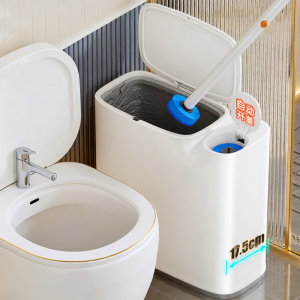 Joybos | Toilet And Paper Bin Integrated Bathroom Trash Can For Narrow Spaces With Lid