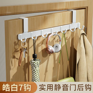 Door Back Hook Clothes Hanger Storage Organizer Wall Mounted Bathroom Kitchen Door Hanging Rack Household Essential Aluminum Material
