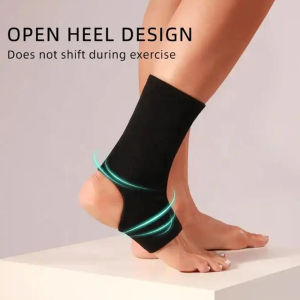1PCS Ankle Brace Compression Sleeve – Open Heel & Breathable Knit FabricMedium Support for Plantar FasciitisSwelling & Sports