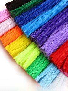 Colorful Twist Sticks Craft Materials for Kindergarten Art Creativity DIY Gold Sparkle Yarn Wave Plush Sticks Boys Girls Kids