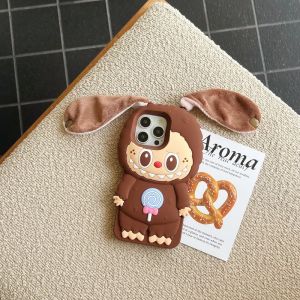 💗เทรนด์อินเทอร์เน็ตคนดัง + ในสต็อก + COD ดีไซน์แปลกใหม่ iPhone 11 12 13 14 15 16 Labubu สำหรับ Rabbit iPhone 16 Pro Max เคสซิลิโคนเหมาะกับโทรศัพท์ทุกรุ่น