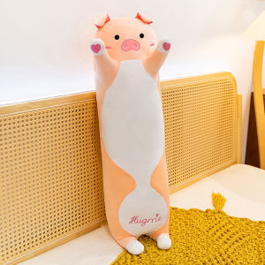 QIAOSHANG | Cuddly Pig Cylindrical Pillow For Leg Hugging Sleep and Bed Comfort