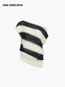 ANN ANDELMAN | Slim Fit Shoulder Stripe Knitted Top