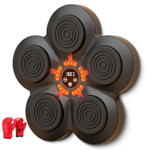 Welcomehome Music Boxing Machine BT Link Wall Mounted Boxing Machine Electronic Music Boxing Pads for Kids Adults Home Exercise