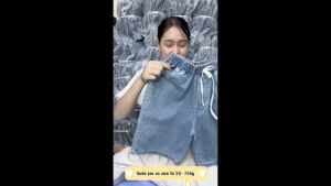 Quần ngố Jean lưng chun dây thắt lưng thun co giãn có bigsize thương hiệu ADO JEANS (mã SJ111)