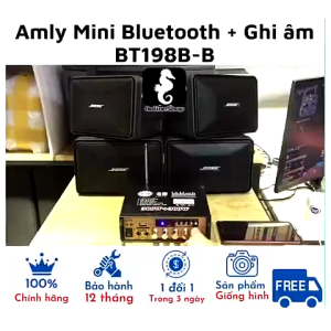 Ampli Mini Loa Amly Bluetooth KL-800(BT-198B) 600W Hát Karaoke Gia Đình Xe Ô Tô