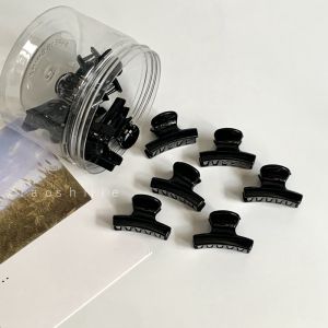 3.5cmt-Shaped Small Hair Grabbing Clip Black Clip Refined and Simple Small Hair Grip Shredded Hair Bangs Clip Head Clip Ladies Headdress