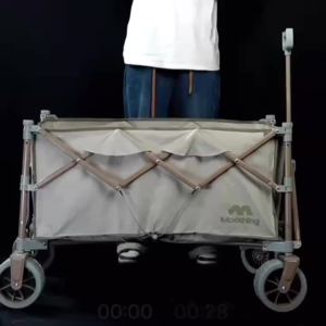 Camping Cart Trolley Wagon Trolley Outdoor Camping Trolley Camping Trolley Cart Outdoor Large Capacity Camp Trailer Pull Equipment Foldable Push up Portable 露营车