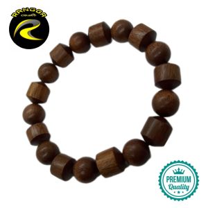 gelang kayu SETIGI LAUT BULAT KOMBINASI MARJAN A110