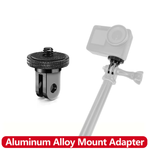 Aluminum Alloy 1/4" Screw Mount Adapter Anti-Slip for GoPro Hero 13 12 11 9 DJI OSMO Action 6 5 4 3 Insta360 X5 X4 Action Camera