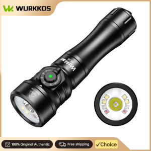 Wurkkos DL08 Professional Diving Flashlight 3600 Lumens Rechargeable Flashlight Rotating Magnetic Switch IP68 Waterproof