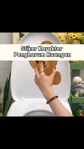 Stiker Pengharum Ruangan Karakter Sticker Tempelan Pewangi Penghilang Bau Toilet Kamar Mandi Freshener Sticker Beraroma Wangi Motif Kartun Unik Lucu - GP Mall