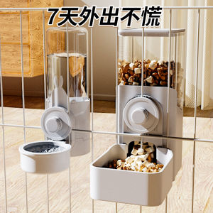 Hanging Pet Water Dispenser Cat Dog Drinking Bowl Feeder Machine Cat Cage Water Pot Dog Feeding Tray Pet Water Feeder