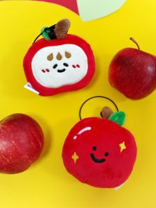 A Good Apple Yushan Original Apple Stuffed Pendant Cute Package Pendant Funny Keychain Doll Little Doll