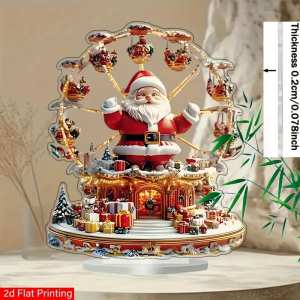 1pcs Bohemian style Santa Claus desktop decoration 5.9x5.1 inches holiday home decora perfect holiday gift