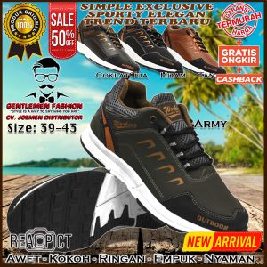 Sepatu Sneakers Pria Casual Kualitas Premium Jahitan Rapih Kuat Awet Ringan Empuk Nyaman Kasual Kekinian Terbaru Formal Kerja Kets Nyaman Olahraga Joging Sport Badminton Gym Slip on Pria Cowok Cowo Laki Laki Dewasa Murah Import Kekinian G.12