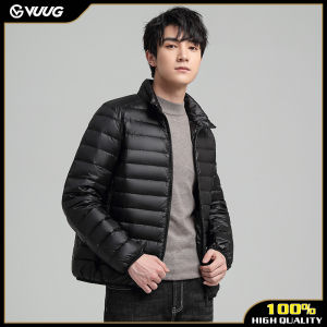 VUUG Áo Khoác Lông Vũ Nhẹ Cổ Đứng Mùa Thu Đông Cho Nam Mới Áo Khoác Lông Vịt Màu Trắng Ấm Và Lạnh