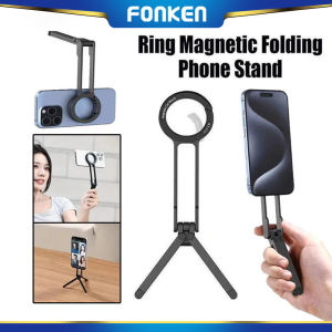 FONKEN Magnetic Folding Phone Tripod For iPhone 16 15 14 Portable Carabiner Travel Handle Holder