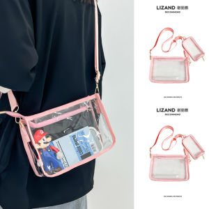 กระเป๋าสะพายข้างใสแบบใหม่สำหรับฤดูร้อนปี 2025 กระเป๋าใสแบบ Jelly สำหรับผู้หญิง กระเป๋าสะพายข้างแบบลำลองสำหรับเดินทางไปชายหาด