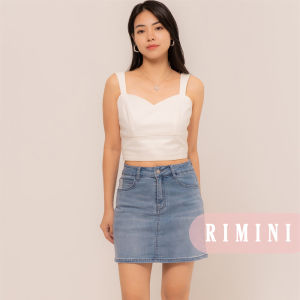 RIMINI - Rok Span Jeans Mini Combination Pocket Denim Size 26-33 - Terla Skirt 5244