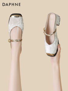 Daphne Womens Summer Outdoor Wear Head Covering Sandals New Chinese Style Low Heel Fashionable Slip-On Casual Slipper