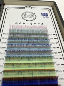 Color Gradient 0.07mm round Brush Single Lash Natural Looking Eyelash Extension Easy to Use Curling Sweat Proof Antibacterial Waterproof