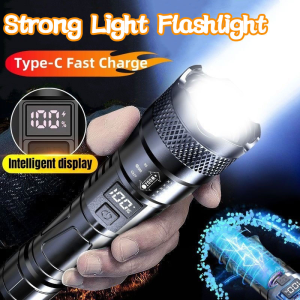 Powerful Zoom Flashlight Multi-function USB Rechargeable Flashlight Outdoor Portable Ultra Bright Light Flashlight