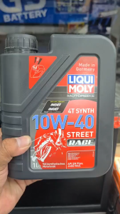 LIQUI-MOLY MOTORBIKE 4T 10W-40 STREET RACE 1L สังเคราะห์แท้ 100 % ฟรี!!สติ๊กเกอร์ 1 ชิ้น