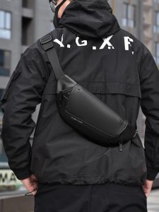 Casual Mens Sporty Crossbody Bag Cycling Single Shoulder Sling Bag Functional Style Leisure Small Chest Bag for Youth