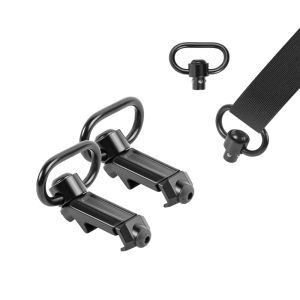 Metal QD Sling Swivel Mount 360° Adapter 1.25Inch Push Button Shoulder Strap Bag Attachment Hook Accessory 20mm Base For Hunting