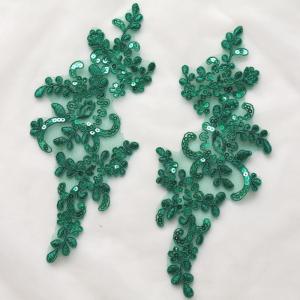 EELHOE | 1 Pair Lace Applique Embroidered Patches Sew on Flower Fabric Trim Stickers for Clothing Repair Crafts Decoration