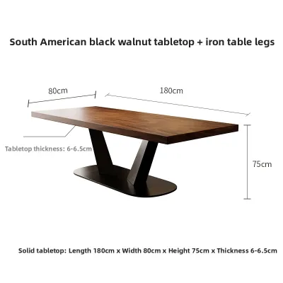 MINGLIJIANG | Modern Walnut Solid Wood Dining Table