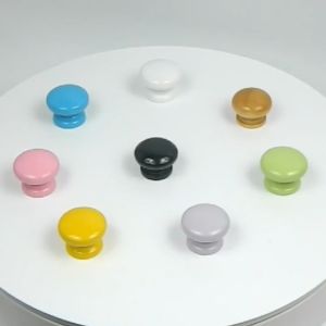 IGD || Wooden Single Hole Round Knob Kitchen Cabinet Handles Cupboard Pulls Drawer Knobs