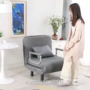Partlimit Folding lounge chair Office home lunch nap single bed dual purpose chair can lie or sit chair back sofa chair