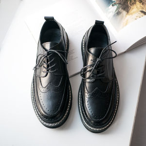 Leather Mens Shoes Autumn Winter Breathable Casual Brogue Carving Fashion Business British Style Leather Shoes for Men