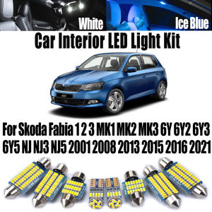 Car Bulb Kit For Skoda Fabia 1 2 3 MK1 MK2 MK3 6Y 6Y2 6Y3 6Y5 NJ NJ3 NJ5 2001 2008 2013 2015 2016 2021 Canbus LED Interior Light