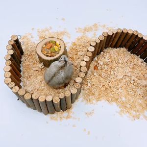 ของเล่นหนู ใส่ในกรงหนู อุปกรณ์แต่งกรงหนูแฮมสเตอร์ กระรอก ชูก้า สัตว์เลี้ยงขนาดเล็ก วัสดุไม้ ขนาด 50x7 CM