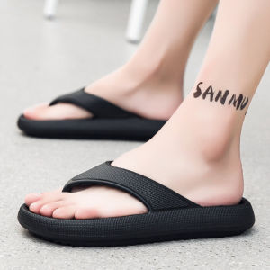 Mens Summer Soft Bottom Anti-Slip Comfortable Sandals Casual Beach Slippers Wear-resistant Thick Bottom Rubber Sole Slippers