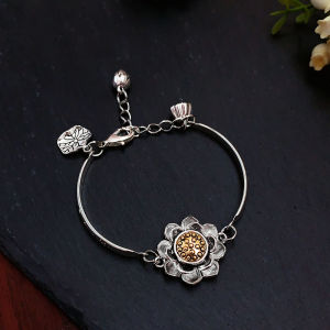 Phong Cách Vintage Quốc Gia Gió Hoa Sen Vòng Tay Handmade Cho Giải Trí Trang Sức Đơn Giản Thanh Lịch Phụ Kiện Thời Trang