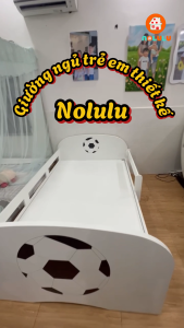 Giường ngủ trẻ em trang trí hình trái bóng Nolulu - GN012