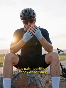 RockBros | ROCKBROS Summer Cycling Half Finger Gloves High Elastic Lightweight Breathable Shock Absorption Palm Pad Men Women Cycling Glove