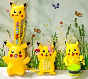 Bình Chánh shop 💖 Đồ chơi trẻ em 👉 Set 3 món : Điện Thoại - Đàn Nhạc - Pikachu đánh trống cho bé thỏa thích vui chơi