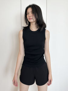 Slim Fit Vest Minimalist Small Collar Small Sleeve Cover Side Breast Deep Grey Black White LAUGH out LOUD Original Design Cotton Polyester Spandex